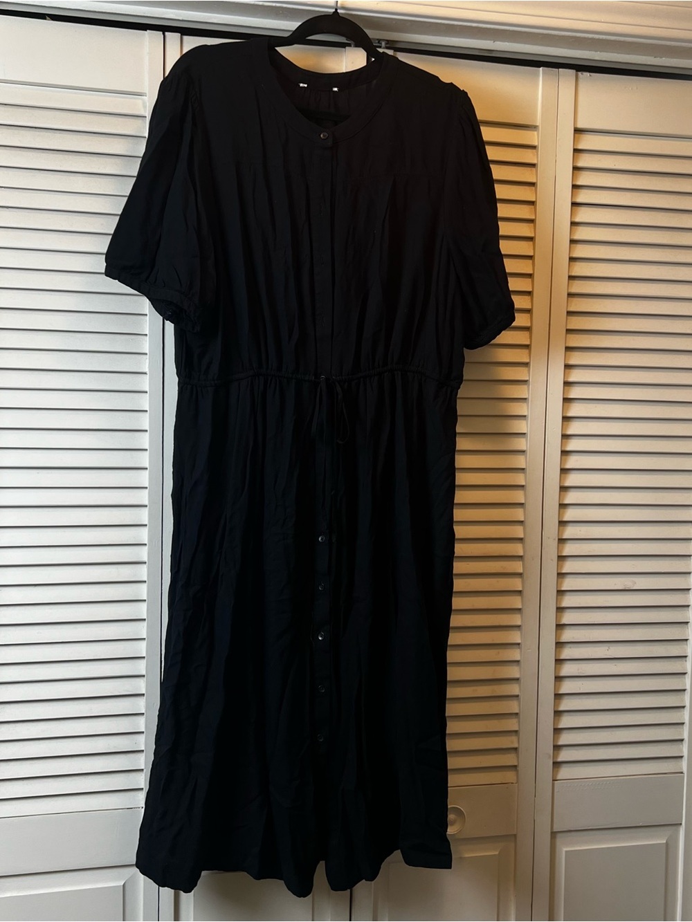 Black Button-Front Women’s Dress